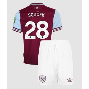 West Ham United Tomas Soucek #28 Domaci Dres za Dječji 2024-25 Kratak Rukavima (+ kratke hlače)